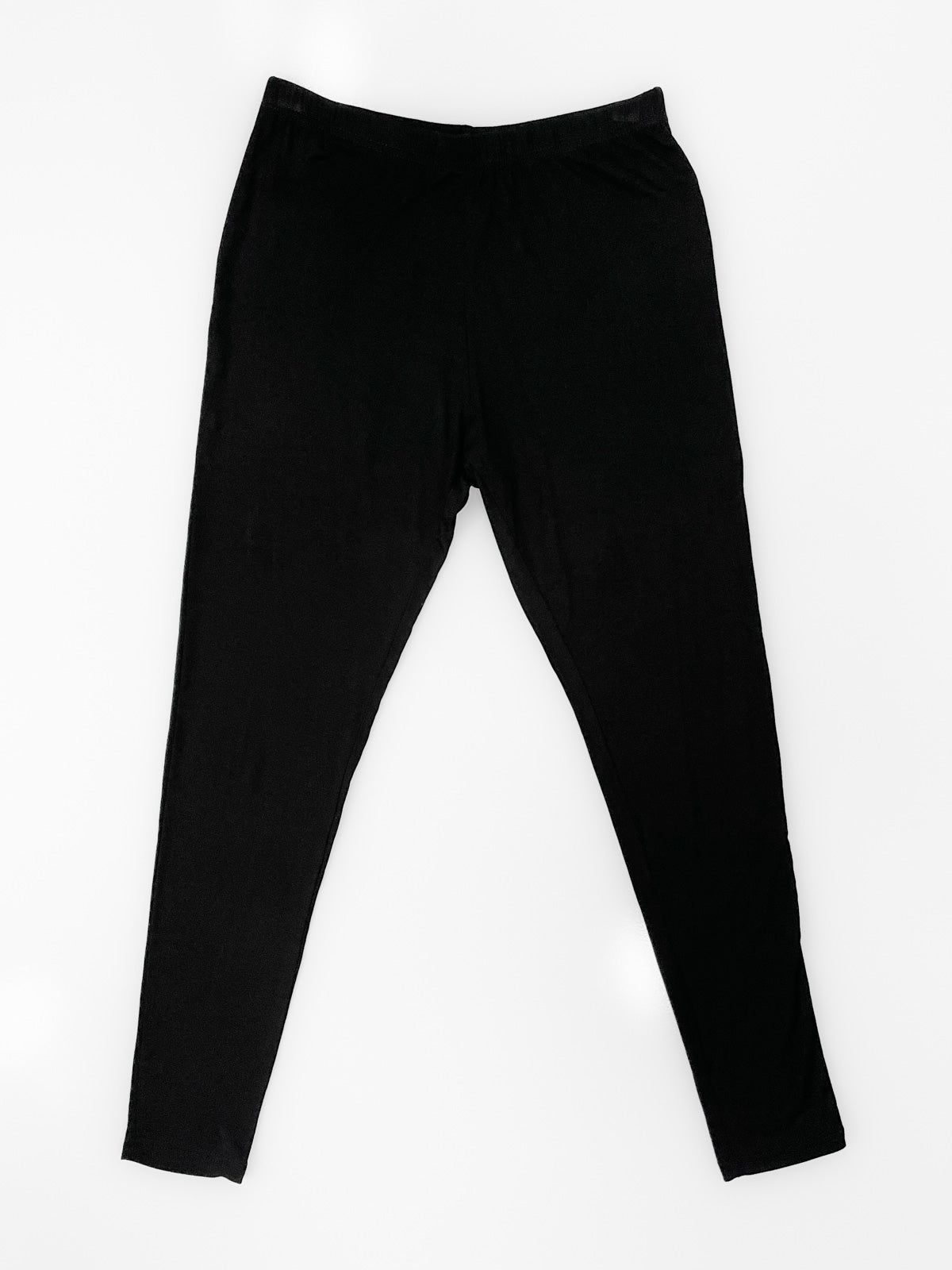 Basic Cotton Leggings in Black
