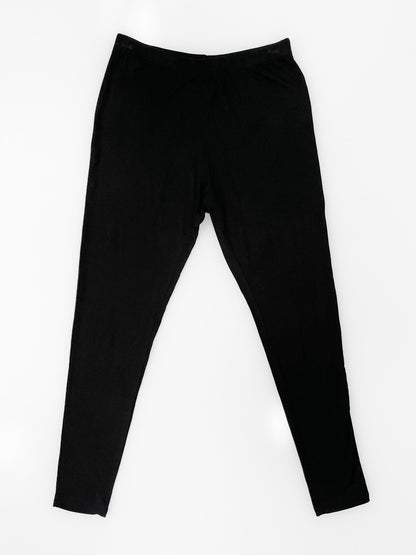 Basic Cotton Leggings in Black