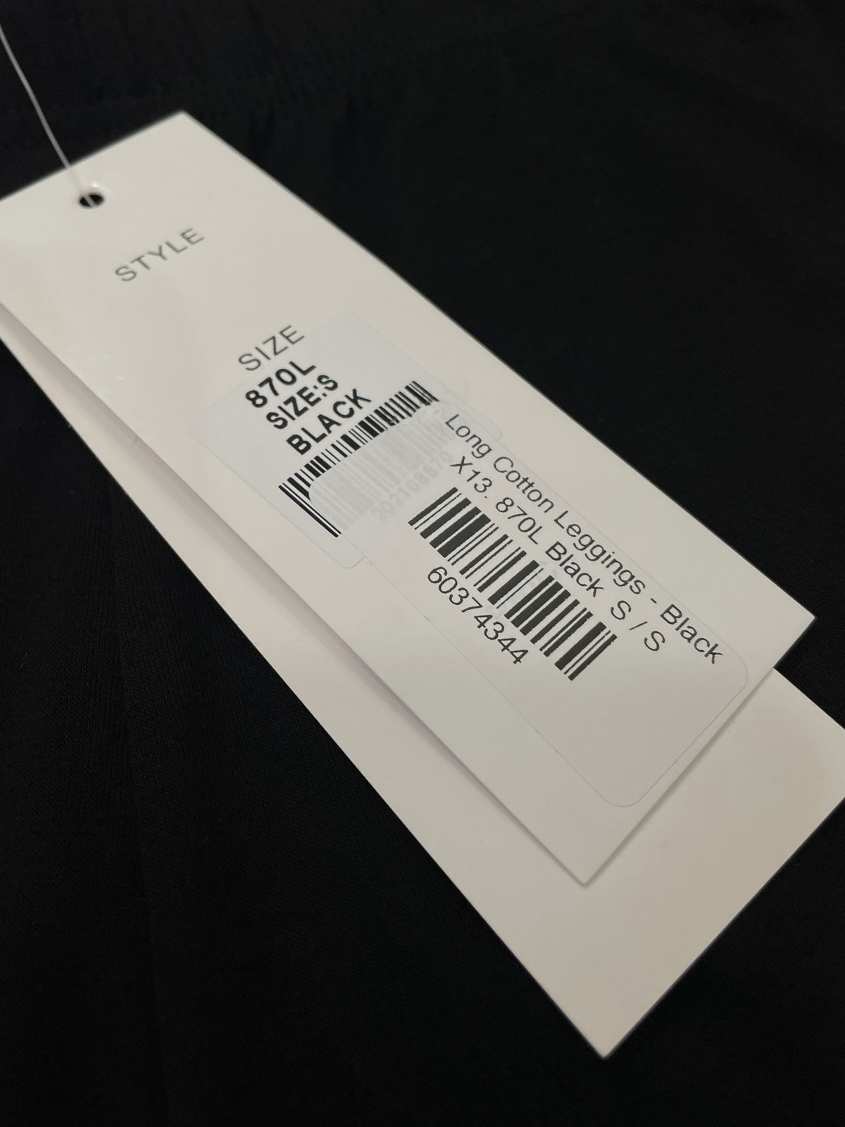 Basic Cotton Leggings in Black