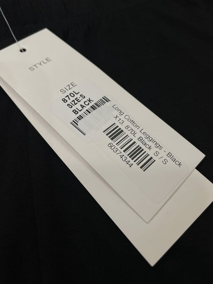 Basic Cotton Leggings in Black