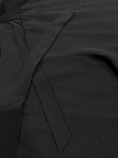 Lyocell Tie Waist Soft Trousers in Black