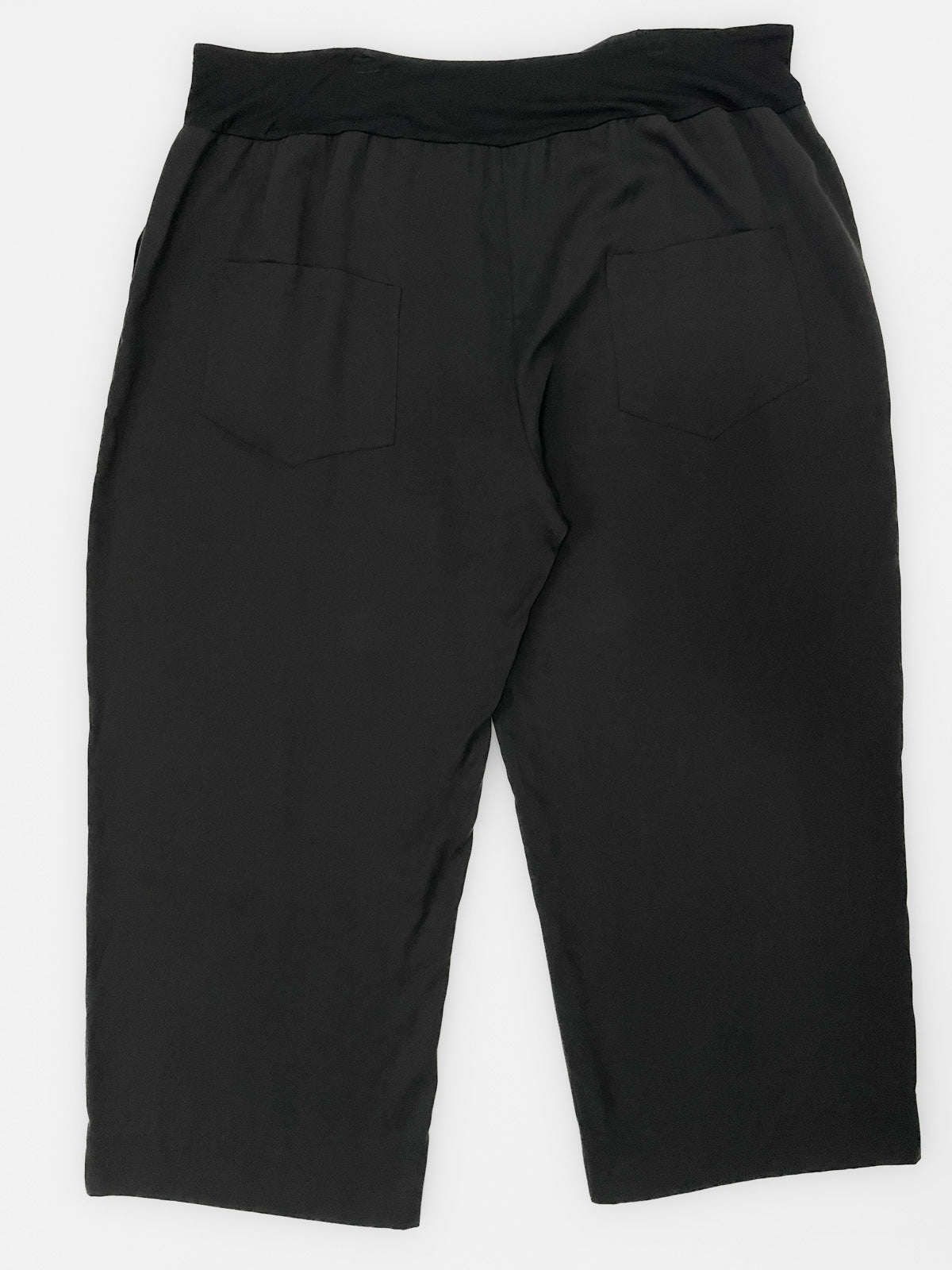 Lyocell Tie Waist Soft Trousers in Black