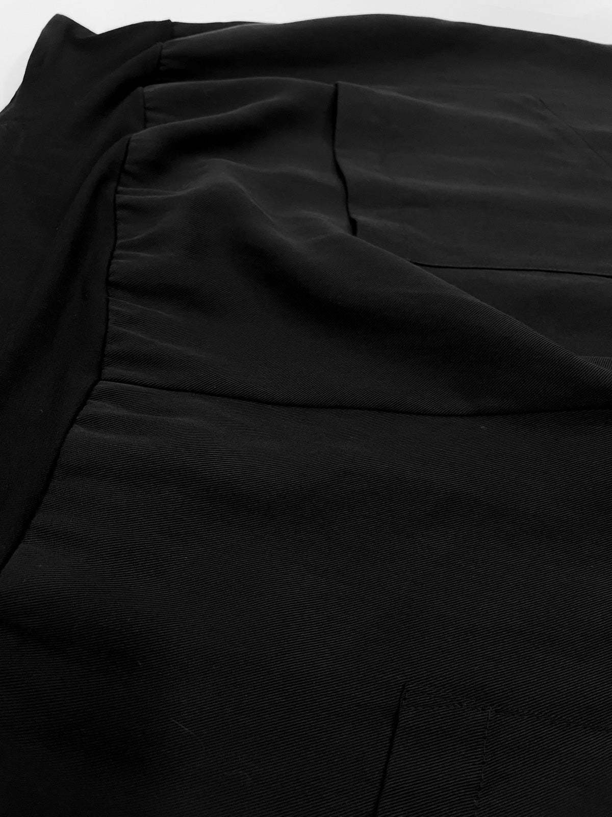 Lyocell Tie Waist Soft Trousers in Black