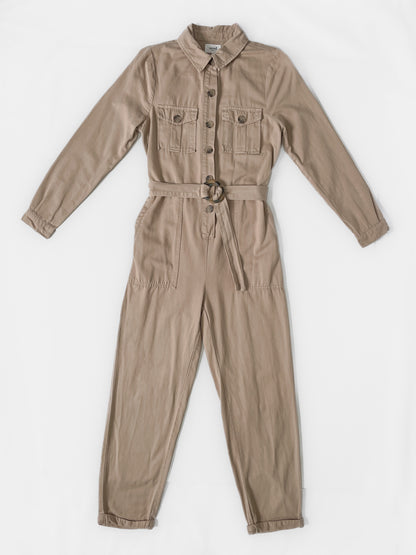 Cotton Jumpsuit in Camel