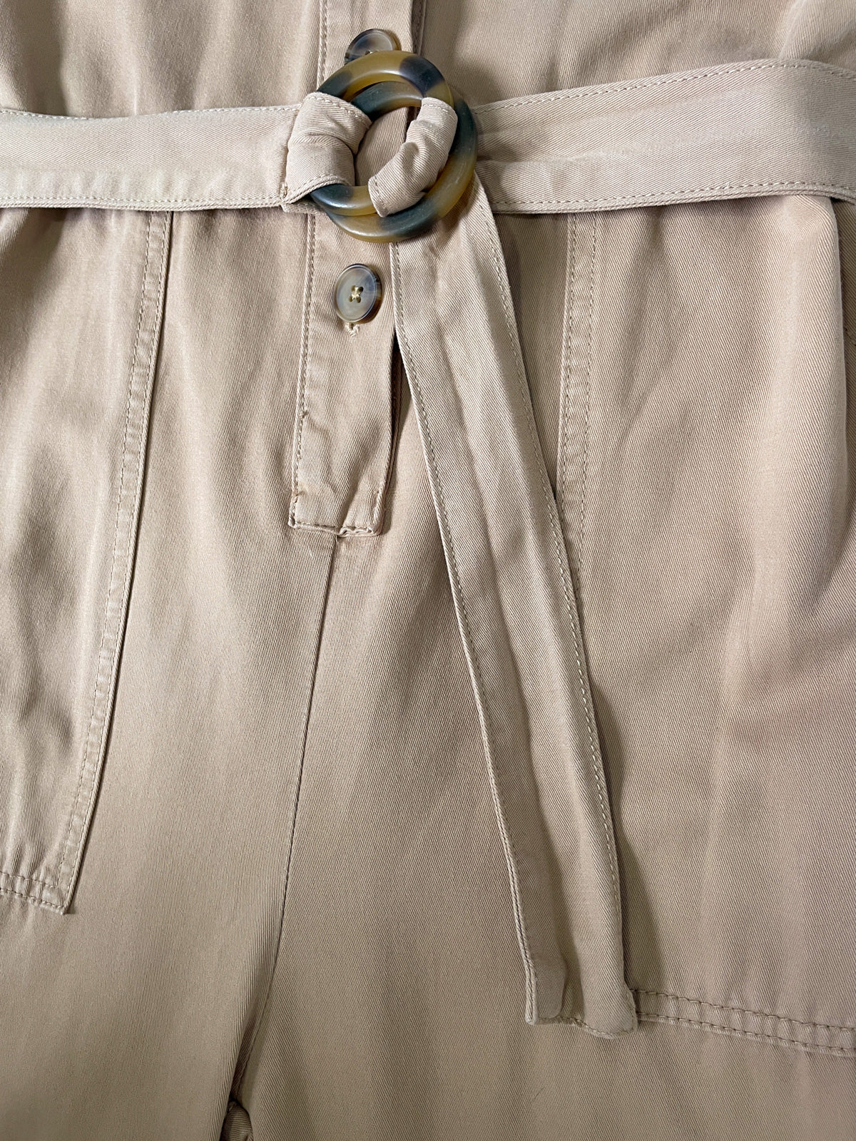 Cotton Jumpsuit in Camel