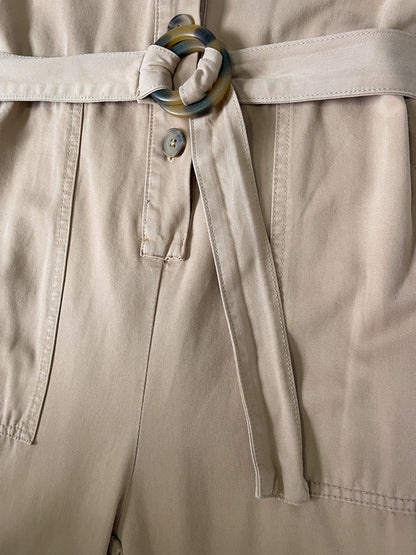 Cotton Jumpsuit in Camel
