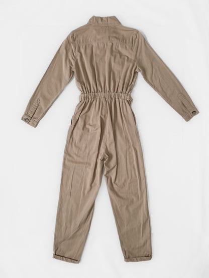 Cotton Jumpsuit in Camel