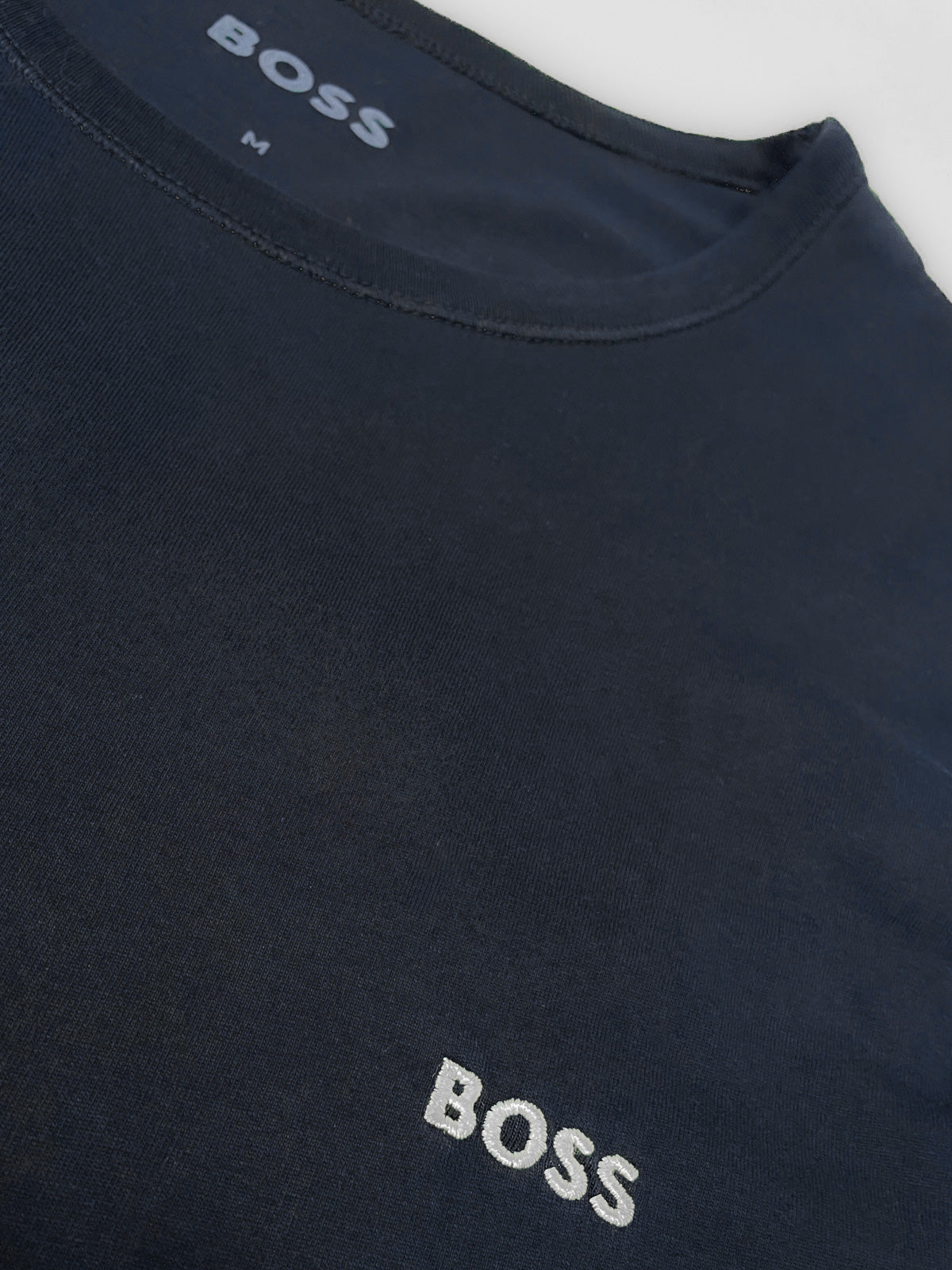 Basic Long Sleeve Cotton Tee in Dark Navy