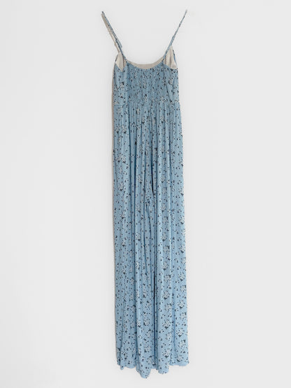 Blue Ditsy Floral Wide Leg Jumpsuit