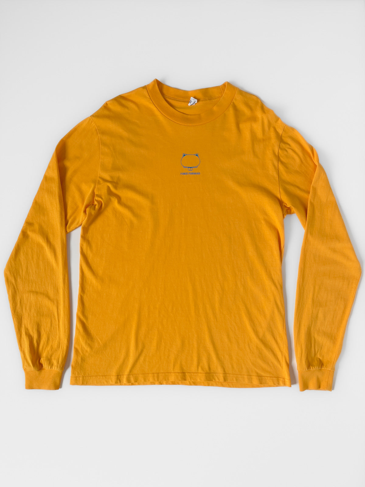 "Forge Ahead" Mustard Lucky Cat Long Sleeve Tee