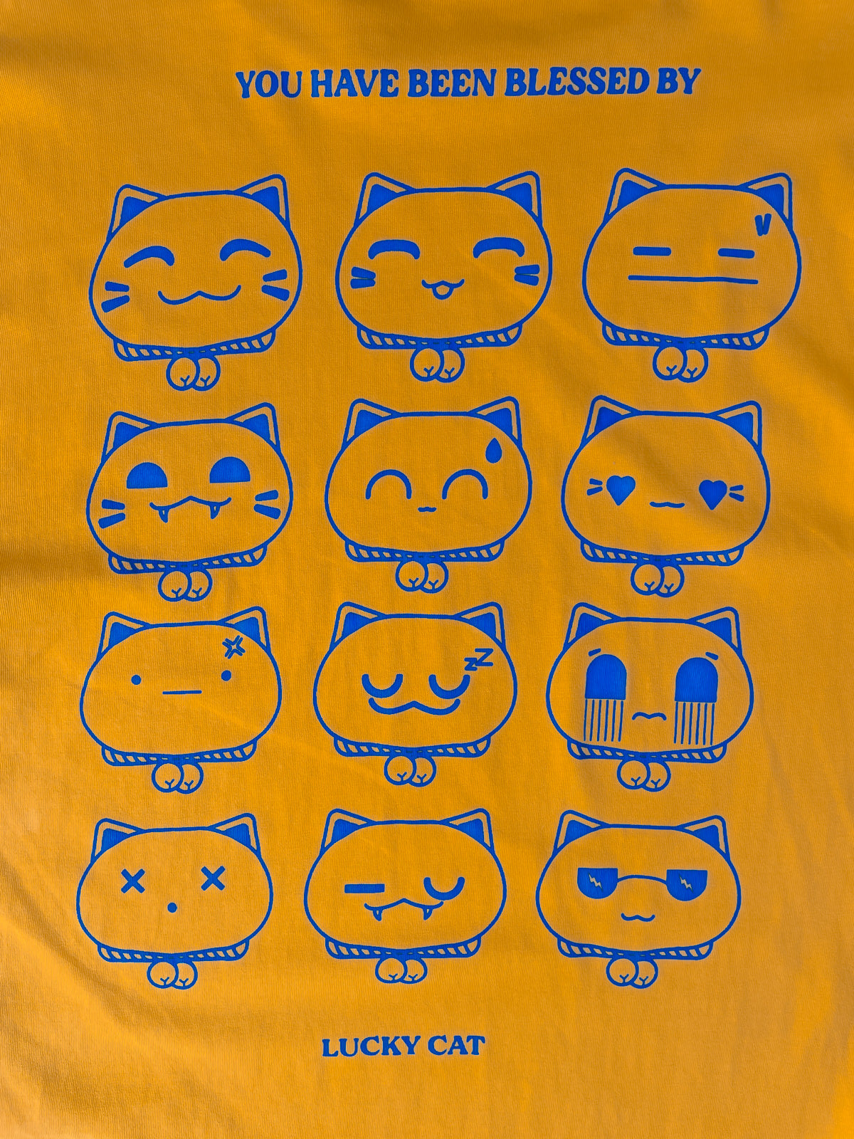 "Forge Ahead" Mustard Lucky Cat Long Sleeve Tee