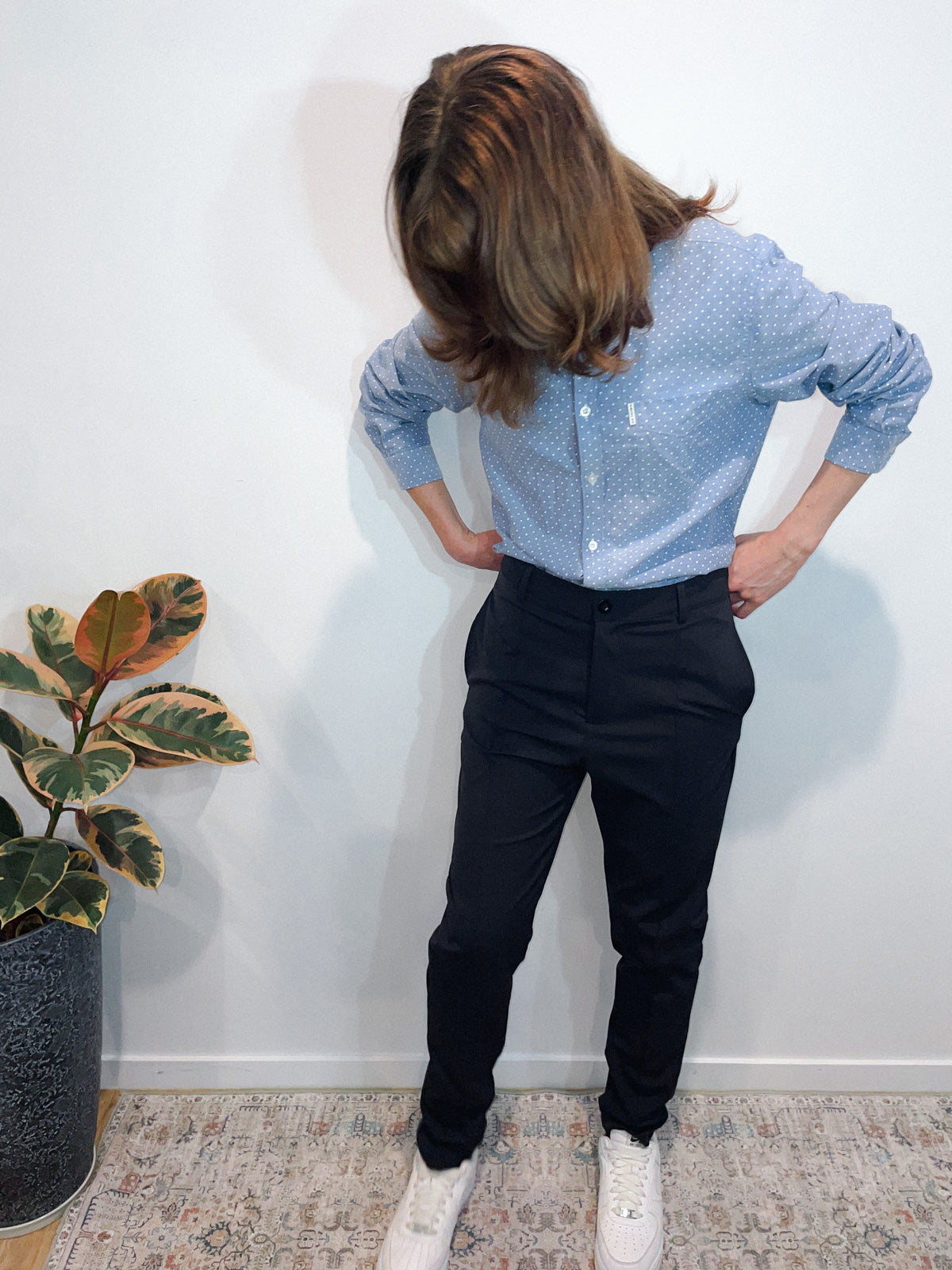 Stretch Dress Pants in Dark Navy