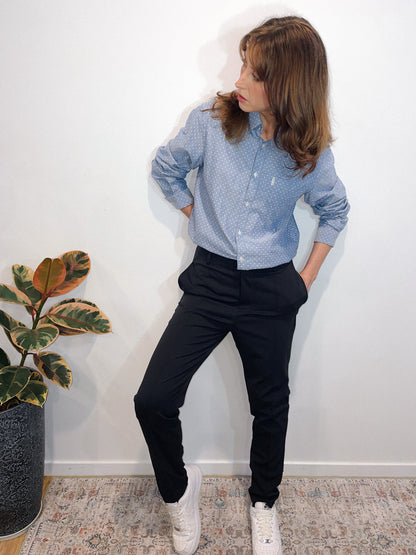 Stretch Dress Pants in Dark Navy