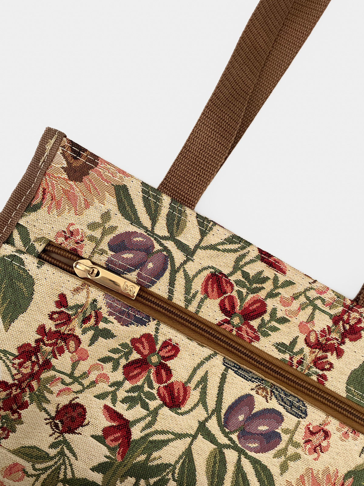 Garden Floral Jacquard Tapestry Handbag