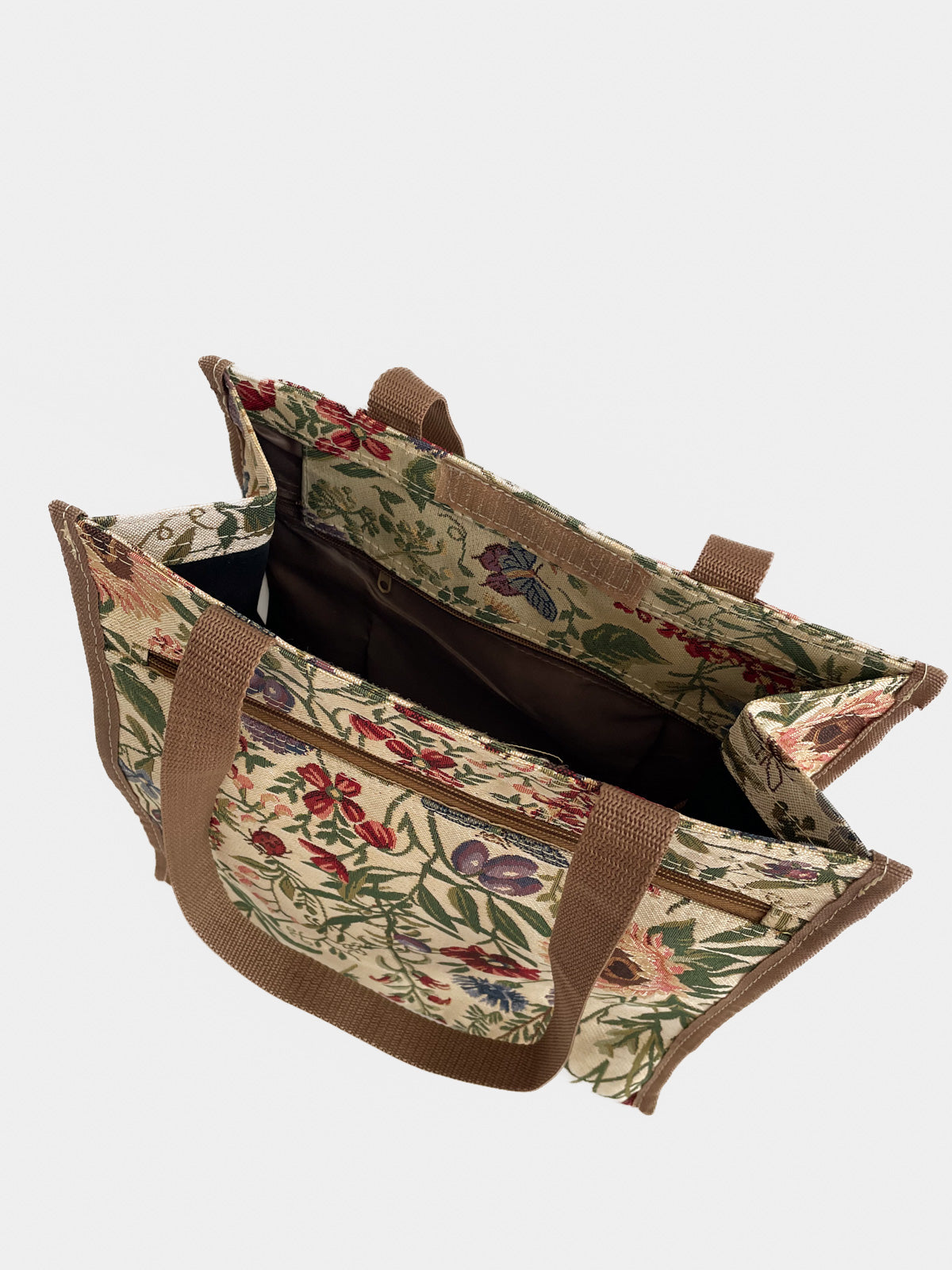 Garden Floral Jacquard Tapestry Handbag