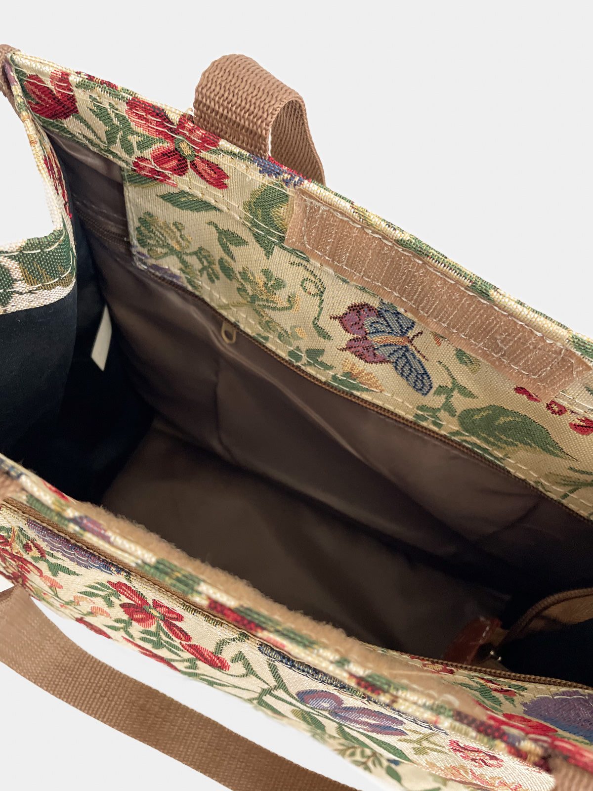 Garden Floral Jacquard Tapestry Handbag