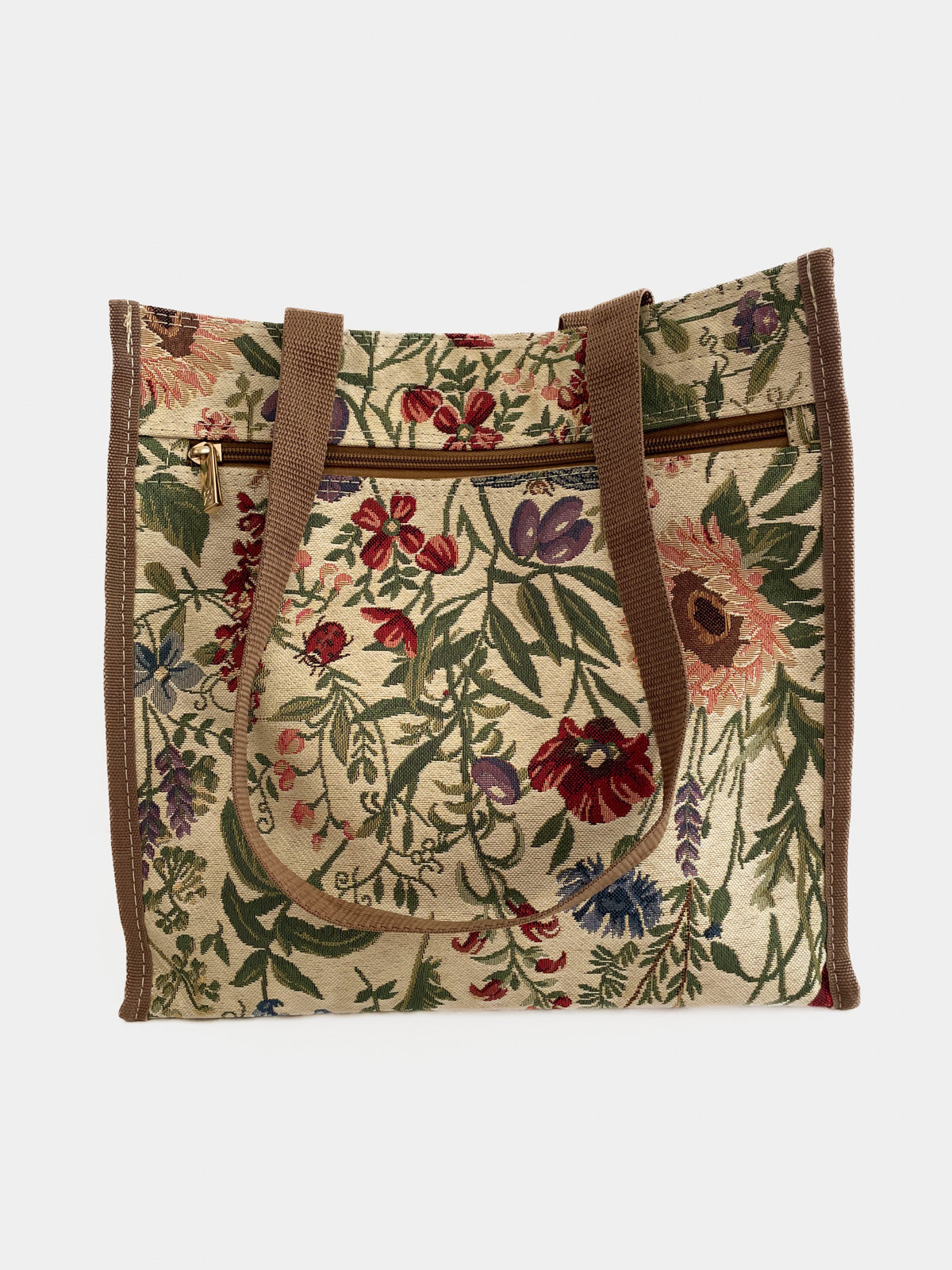 Garden Floral Jacquard Tapestry Handbag