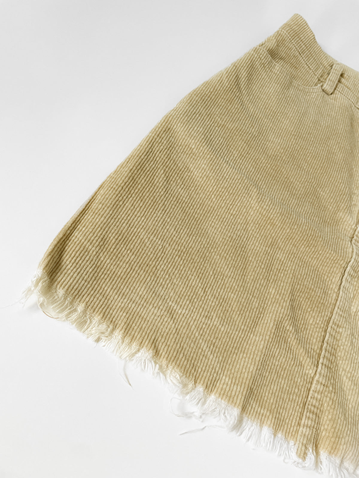 Camel Corduroy Mini Skirt