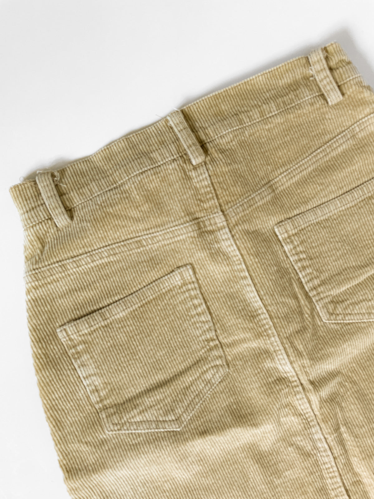 Camel Corduroy Mini Skirt