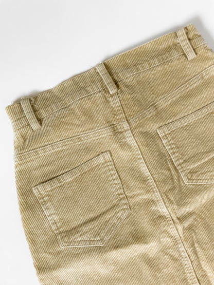 Camel Corduroy Mini Skirt