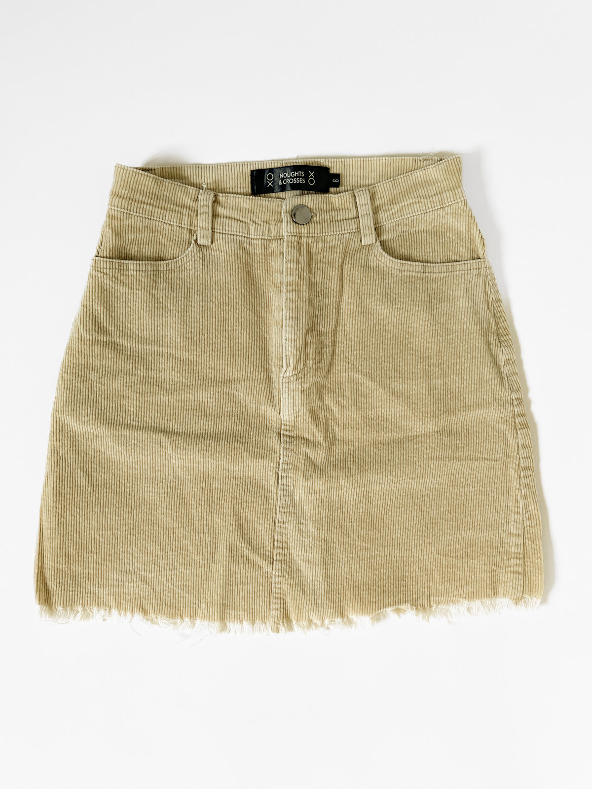 Camel Corduroy Mini Skirt