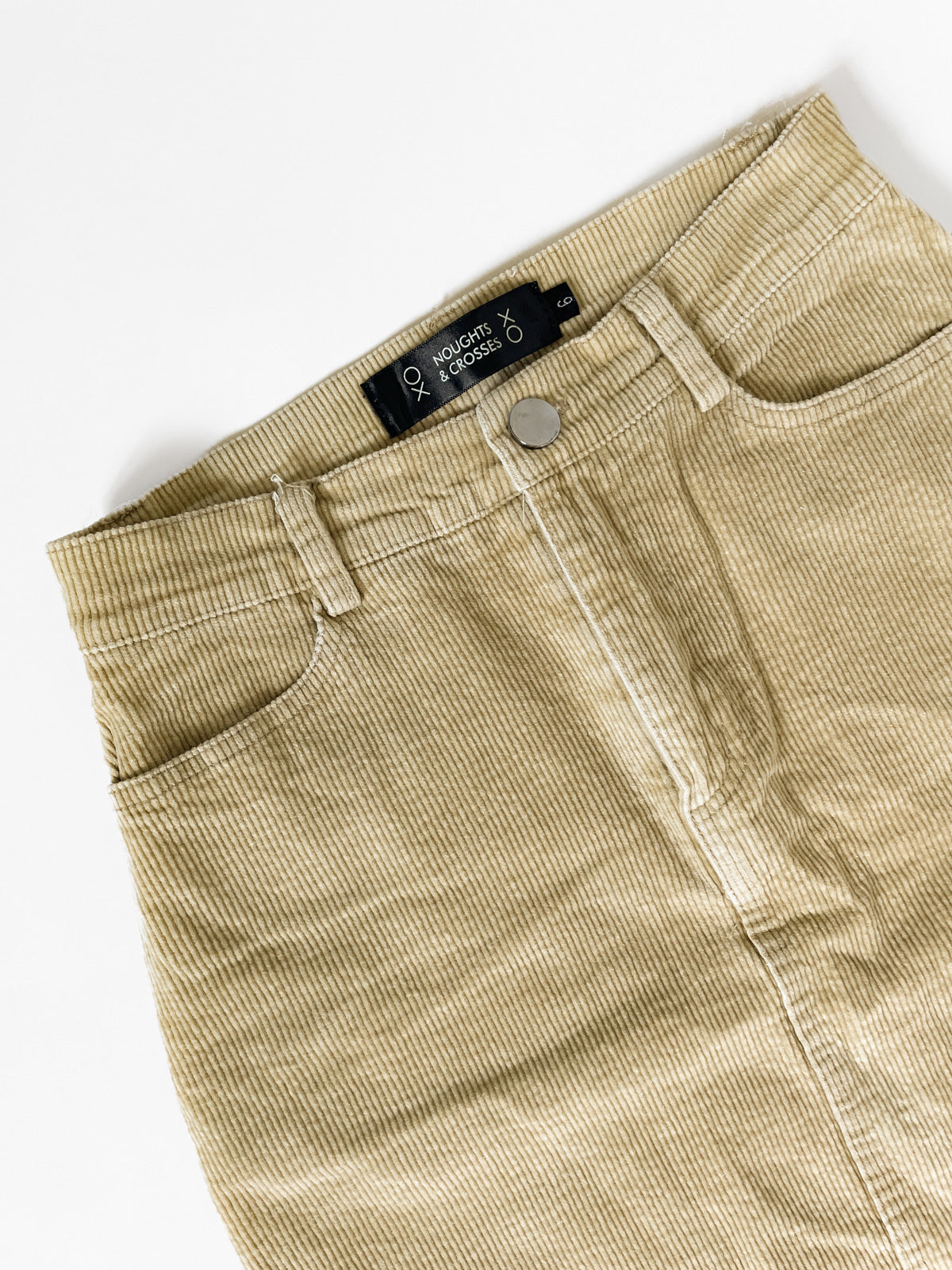 Camel Corduroy Mini Skirt