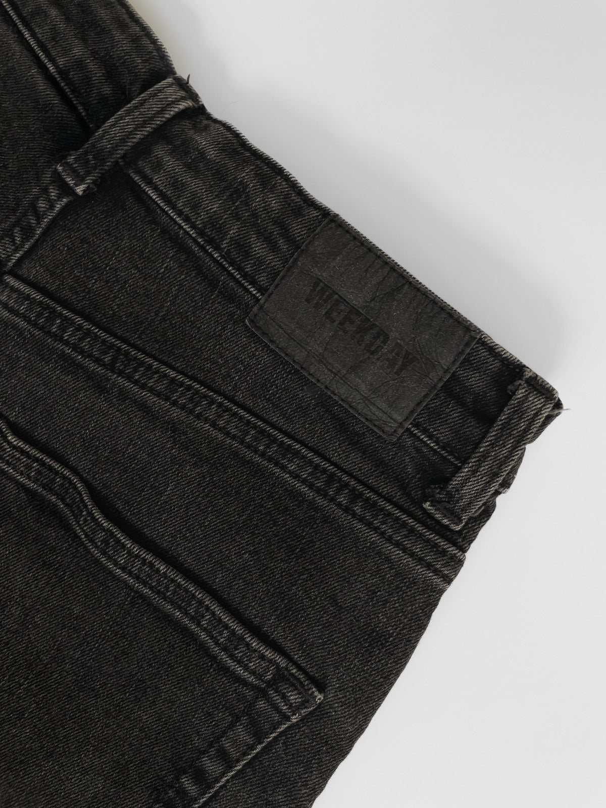 Black Wash High Waisted Denim Shorts