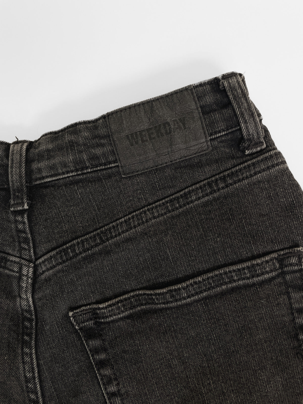 Black Wash High Waisted Denim Shorts