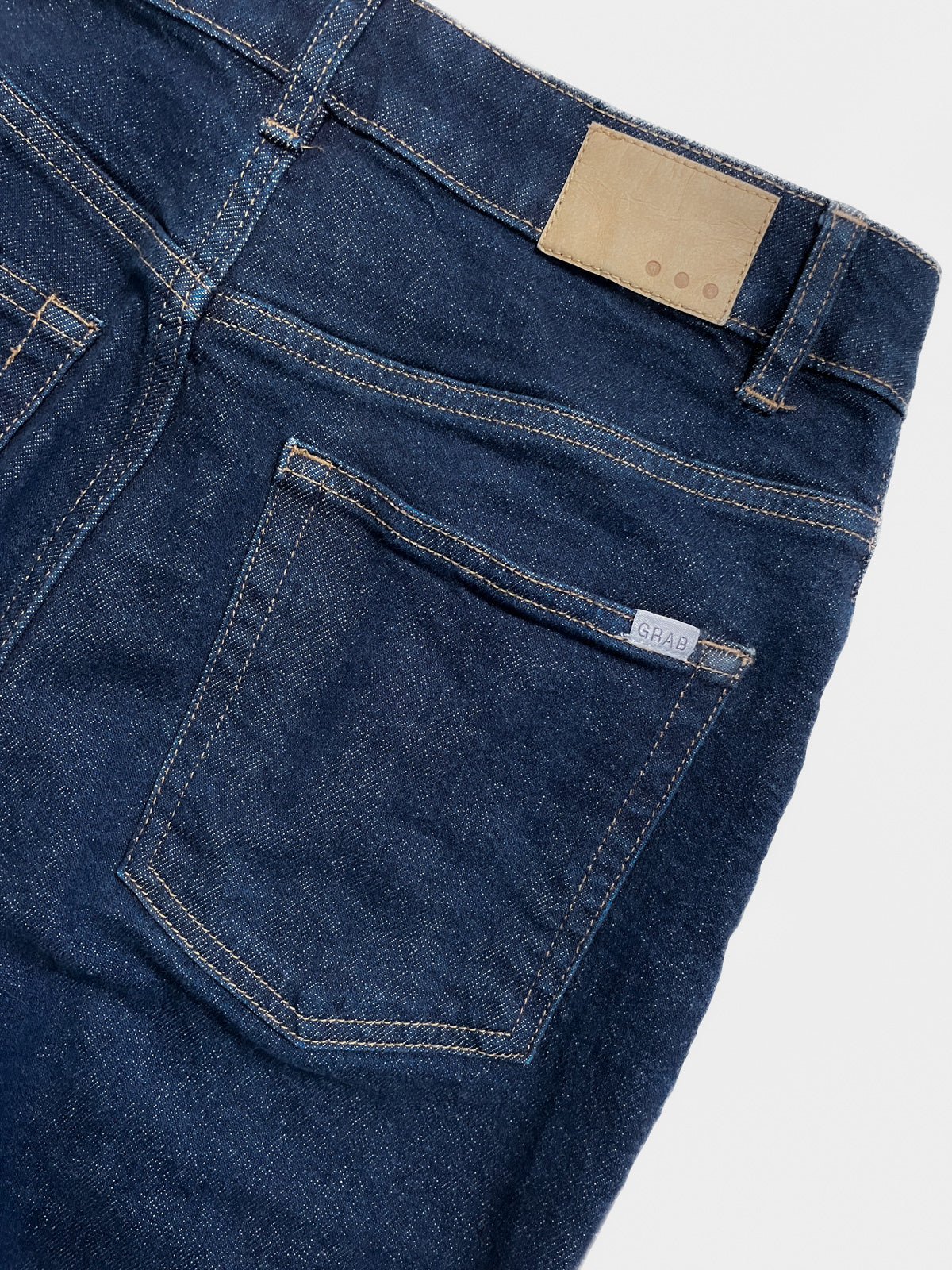 Grab Denim Organic Cotton Flare High Rise in Dark Wash