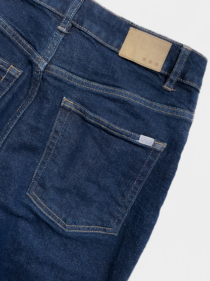 Grab Denim Organic Cotton Flare High Rise in Dark Wash