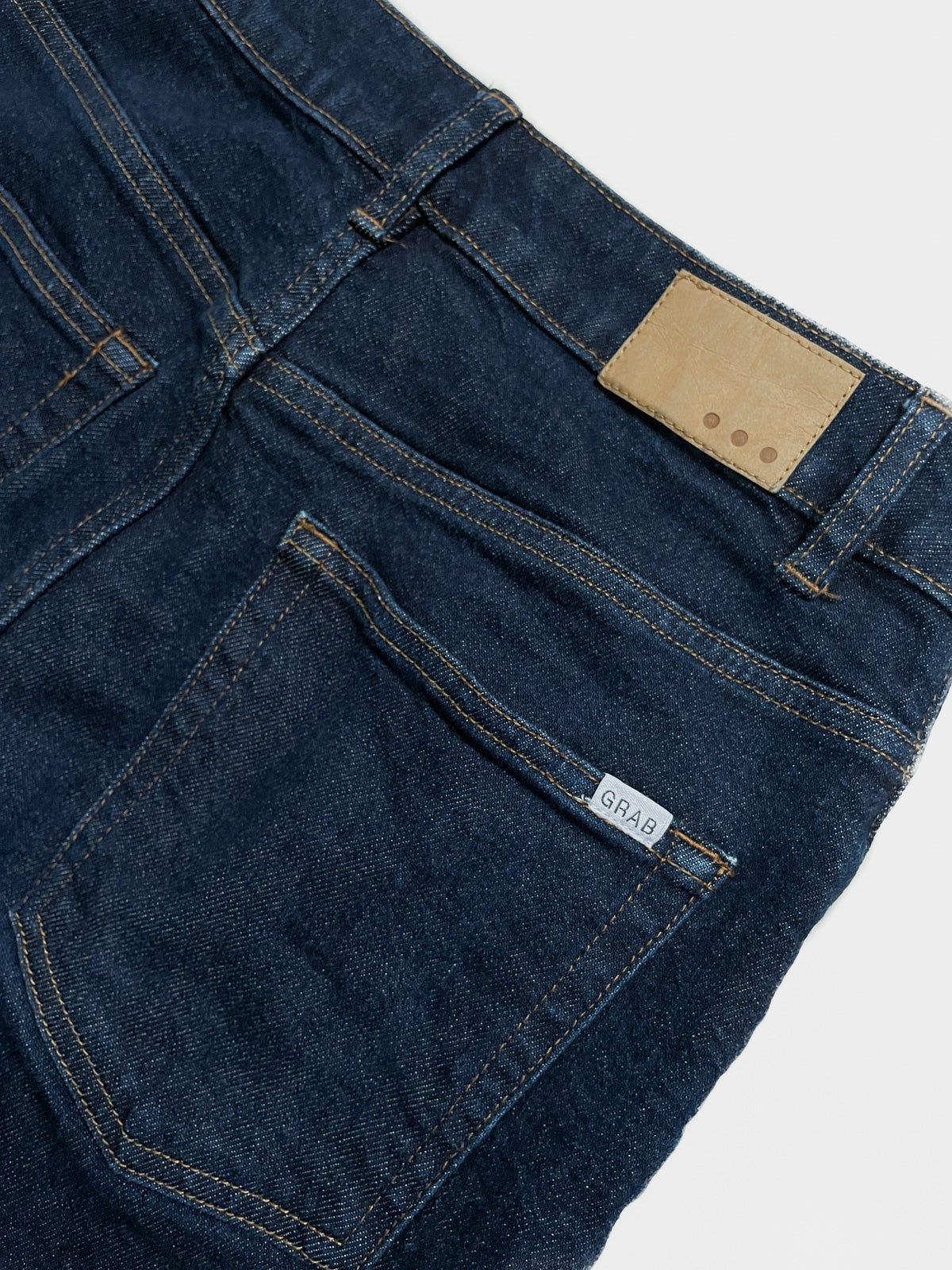 Grab Denim Organic Cotton Flare High Rise in Dark Wash