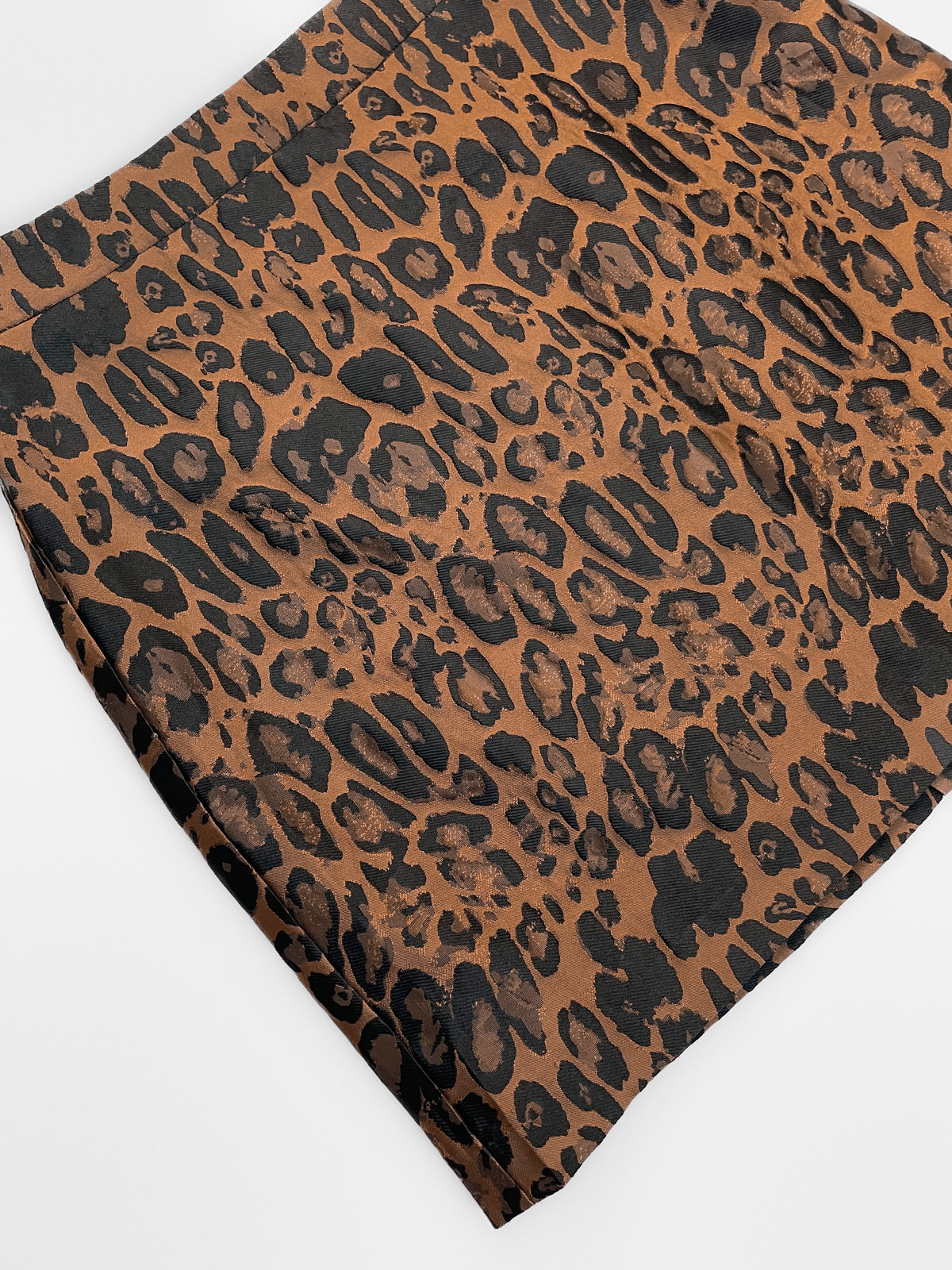 Leopard Print Jacquard Mini Skirt