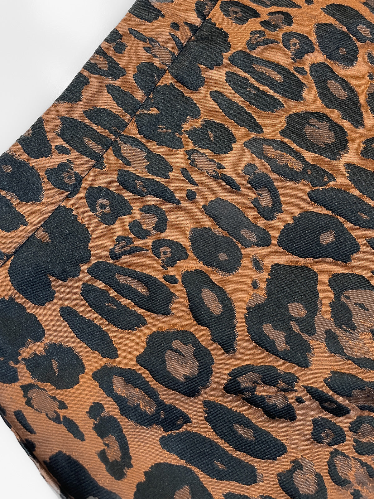 Leopard Print Jacquard Mini Skirt