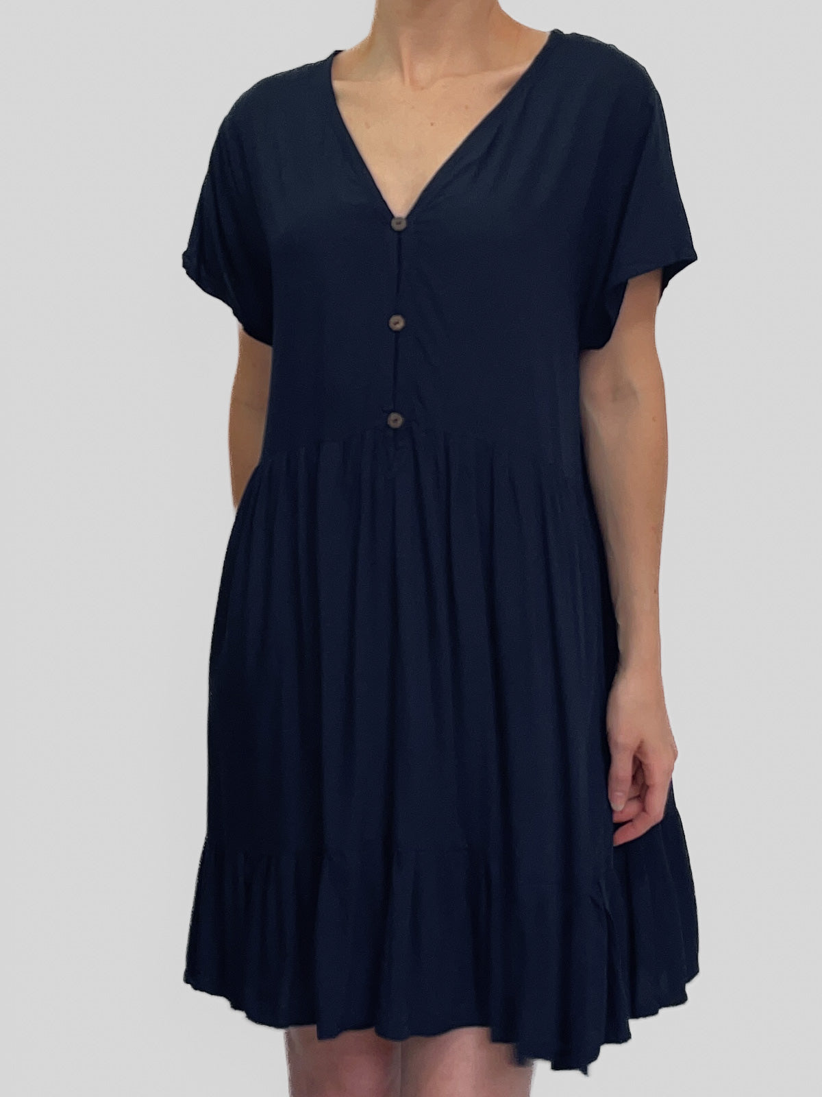 Handmade Navy Babydoll Dress