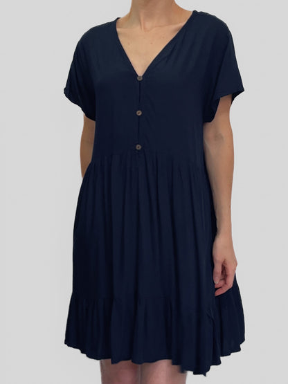 Handmade Navy Babydoll Dress