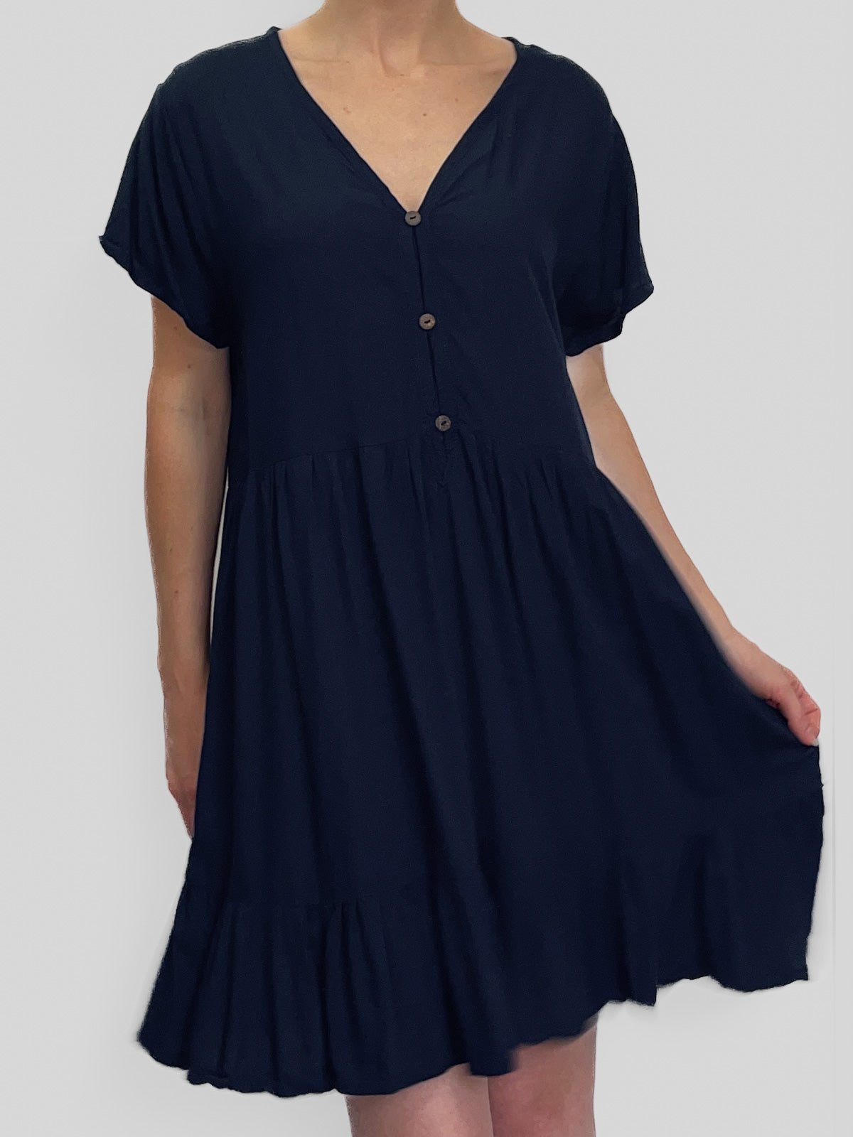 Handmade Navy Babydoll Dress