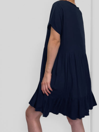 Handmade Navy Babydoll Dress