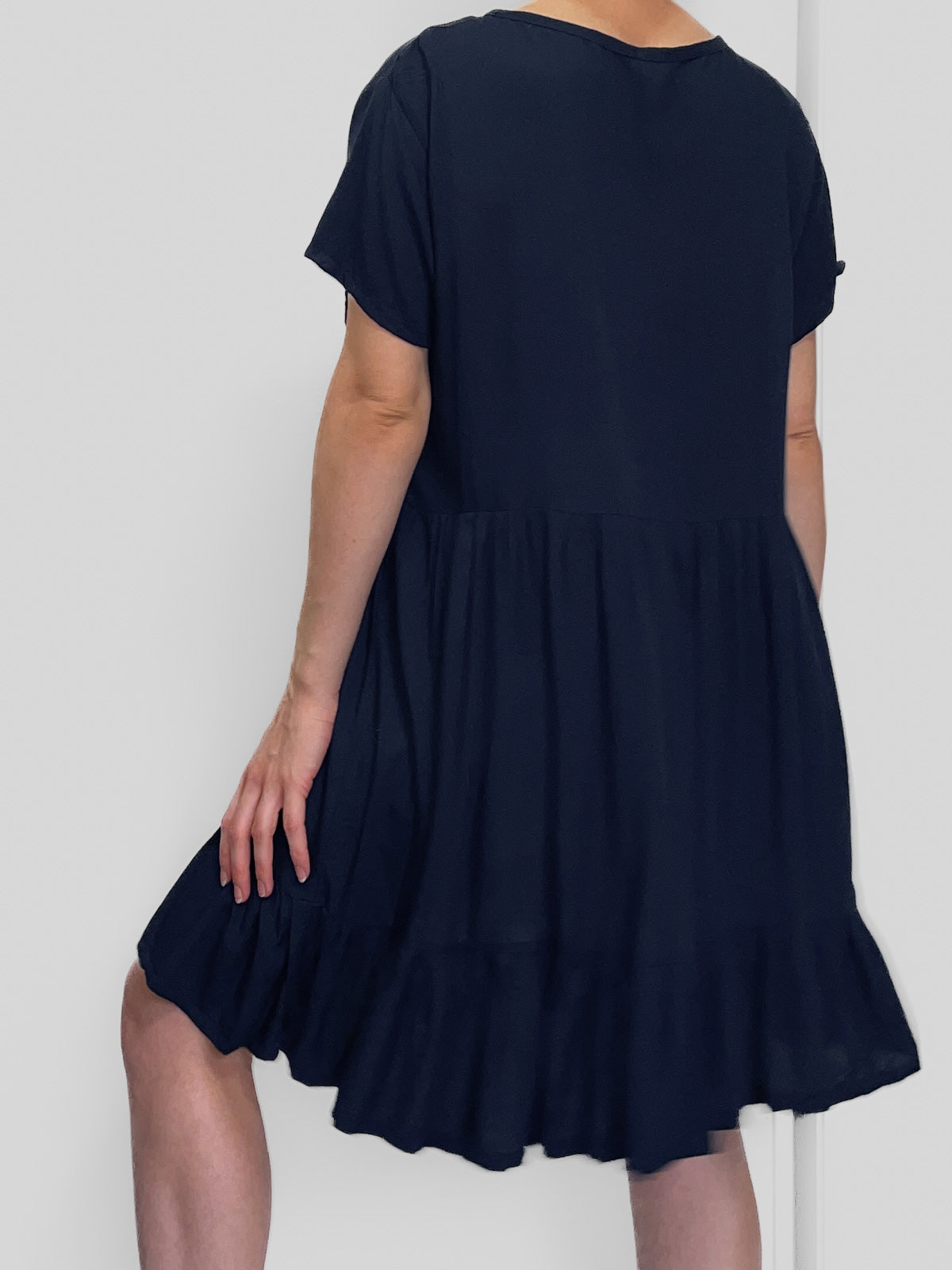 Handmade Navy Babydoll Dress