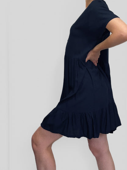 Handmade Navy Babydoll Dress