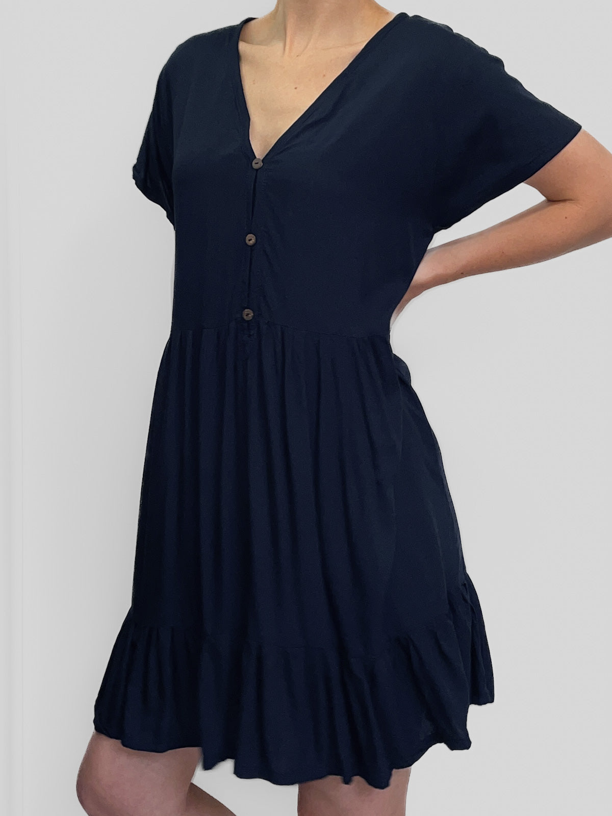 Handmade Navy Babydoll Dress