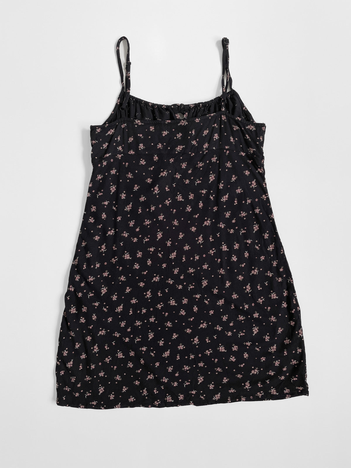Black Ditsy Floral Babydoll Dress