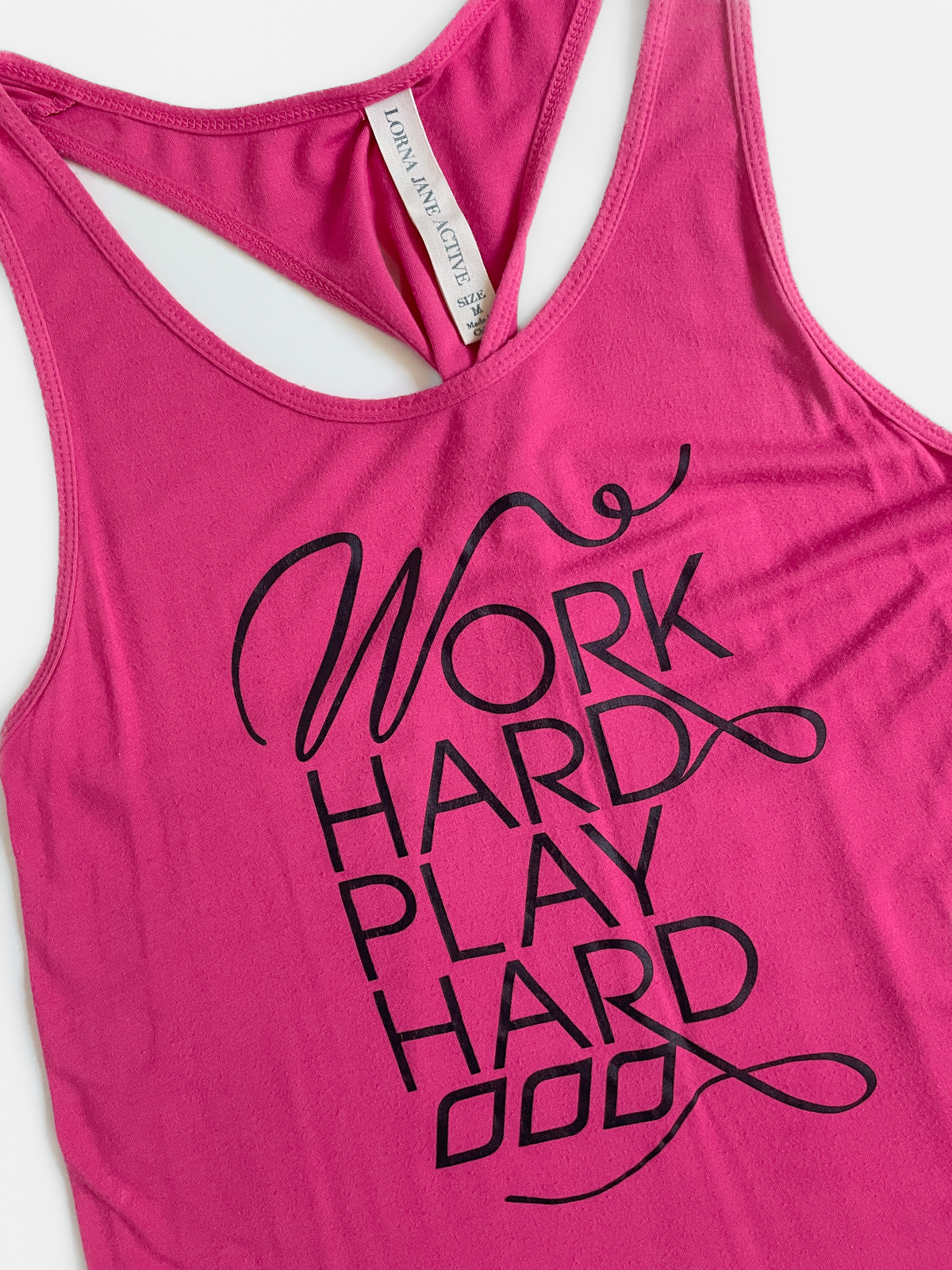 Hot Pink Twist Back Active Tank