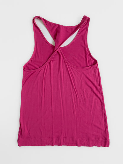 Hot Pink Twist Back Active Tank