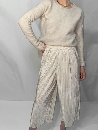 Champagne Gold Plisse Culottes
