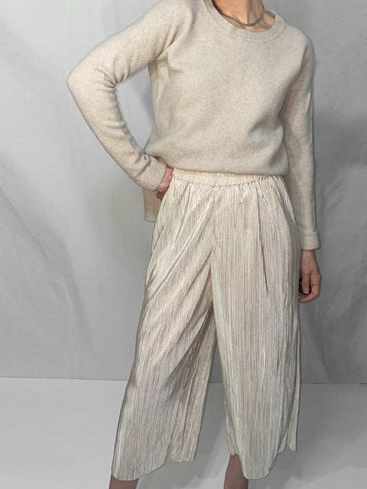 Oatmeal Wool & Cashmere Knit Jumper
