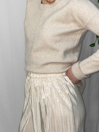 Oatmeal Wool & Cashmere Knit Jumper