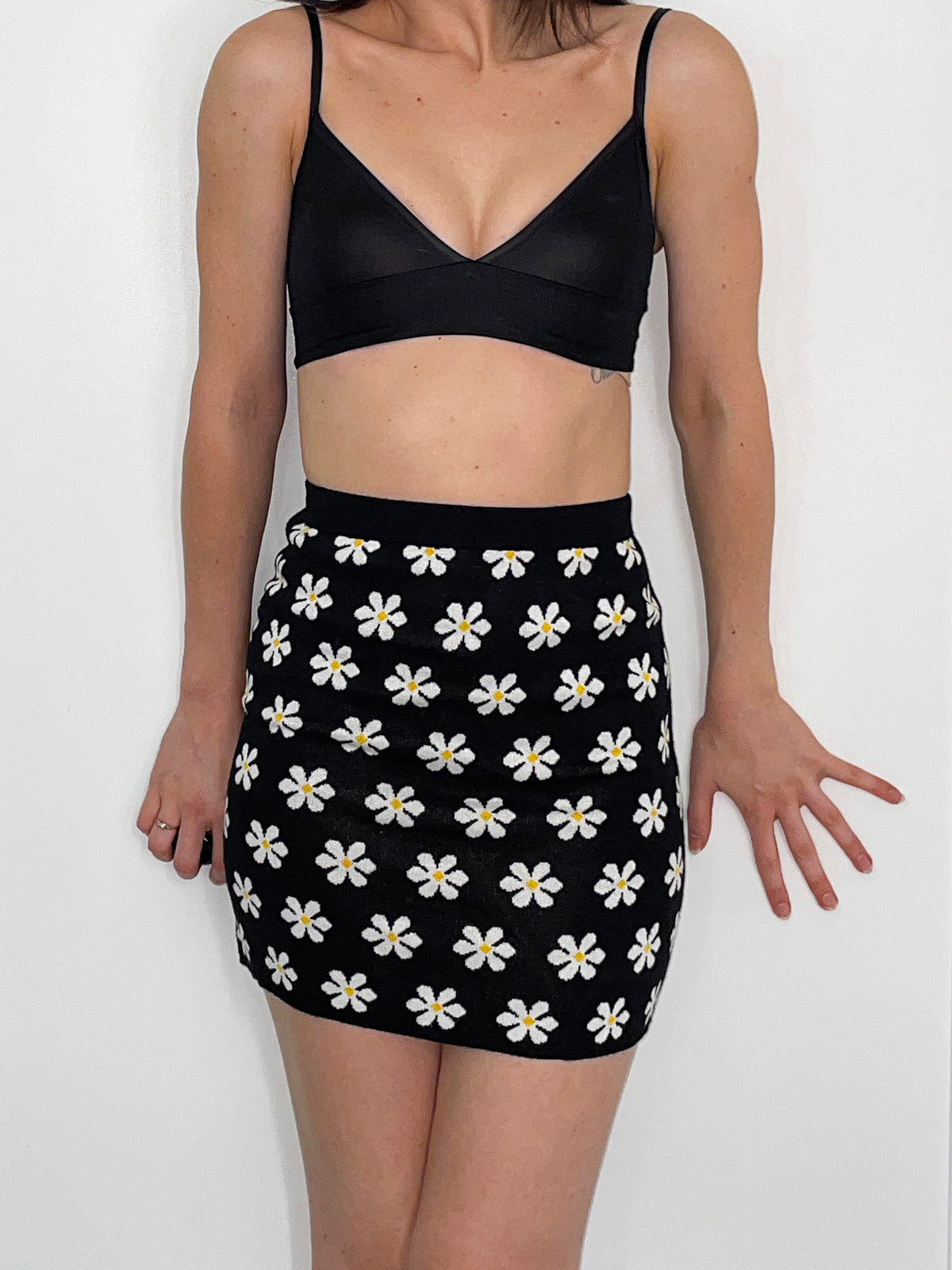Leather Look Crop Bralette Top