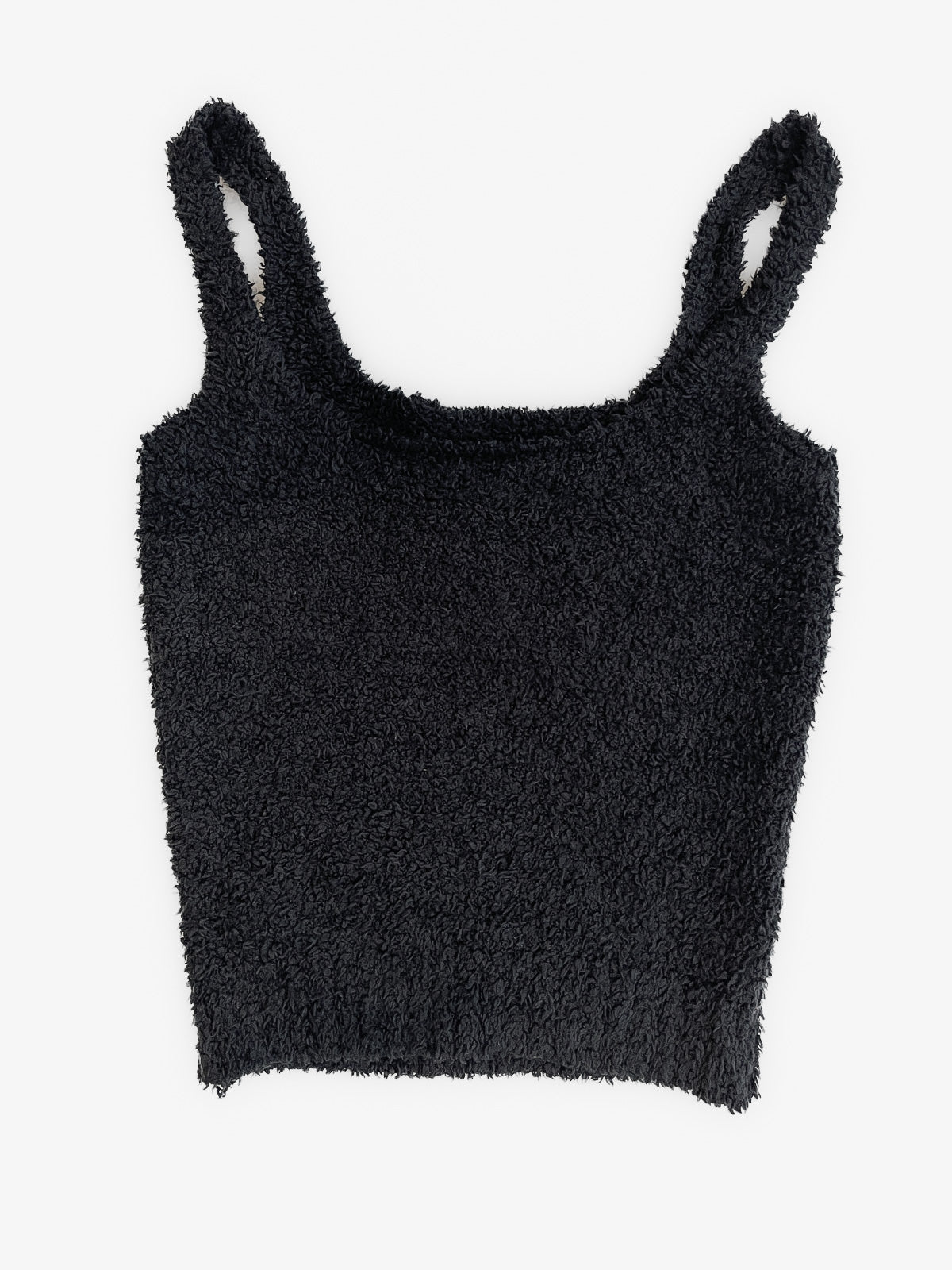 Cozy Knit Tank Top in Black