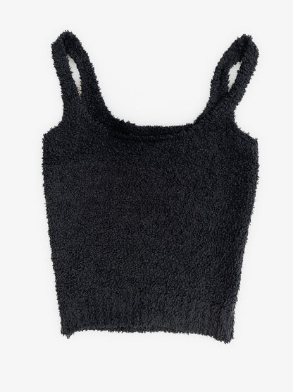 Cozy Knit Tank Top in Black