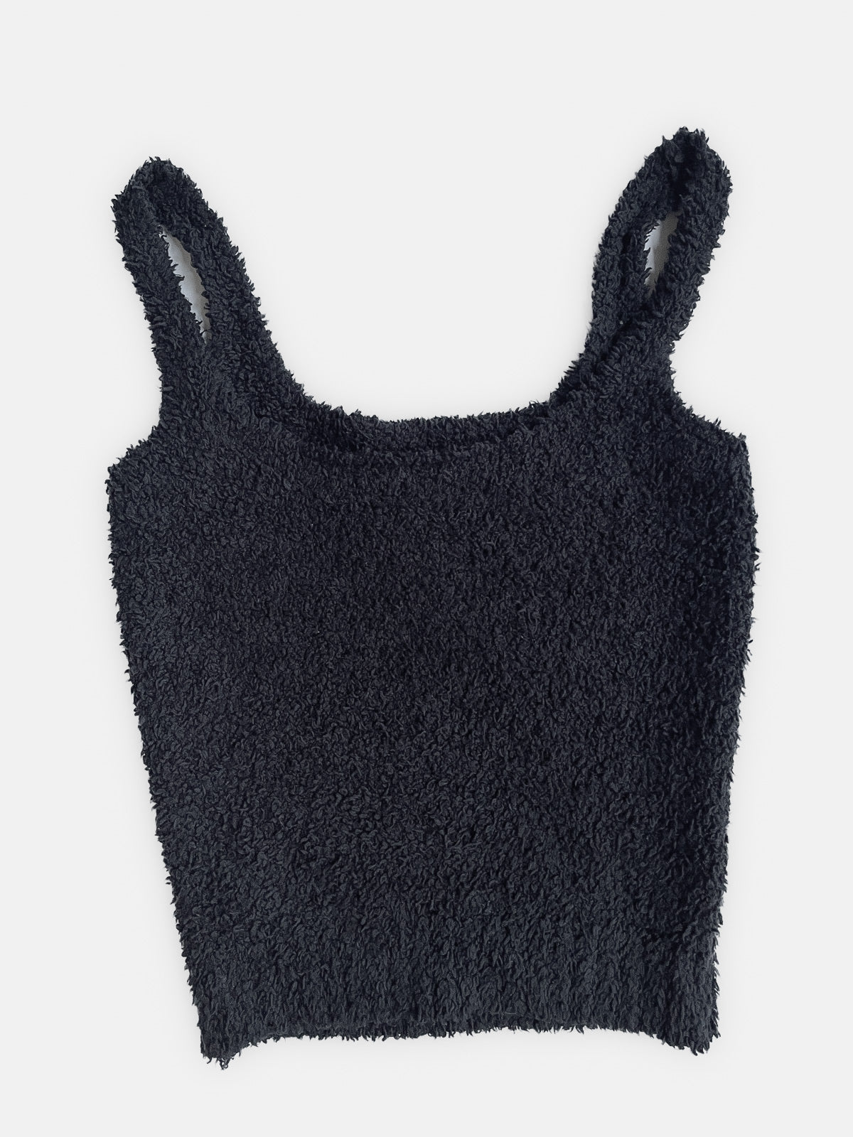 Cozy Knit Tank Top in Black